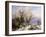 A Wooded Winter Landscape with Figures, 1863-E.J. Verboeckhoven and J.B. Klombeck-Framed Giclee Print