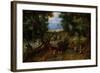 A Woodland Road with Travelers, 1607-Jan the Elder Brueghel-Framed Giclee Print