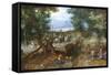 A Woodland Road with Travelers-Jan Brueghel the Elder-Framed Stretched Canvas