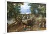 A Woodland Road with Travelers-Jan Brueghel the Elder-Framed Art Print