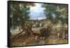 A Woodland Road with Travelers-Jan Brueghel the Elder-Framed Stretched Canvas