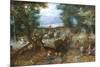 A Woodland Road with Travelers-Jan Brueghel the Elder-Mounted Premium Giclee Print