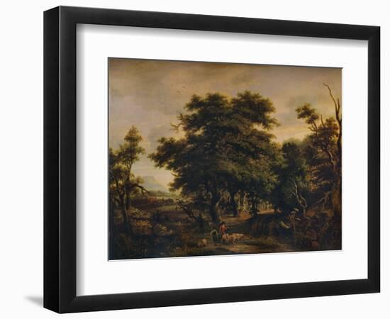 A Woody Landscape, with Figures and Sheep, c1805-Alexander Nasmyth-Framed Giclee Print