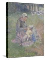 A Wool-Carder-Camille Pissarro-Stretched Canvas