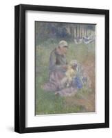 A Wool-Carder-Camille Pissarro-Framed Premium Giclee Print