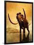 A Woolly Mammoth in a Dramatic Frozen Sunset-null-Framed Art Print