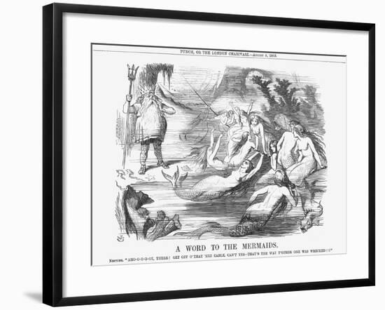 A Word to the Mermaids, 1865-John Tenniel-Framed Giclee Print