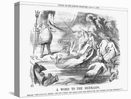 A Word to the Mermaids, 1865-John Tenniel-Stretched Canvas