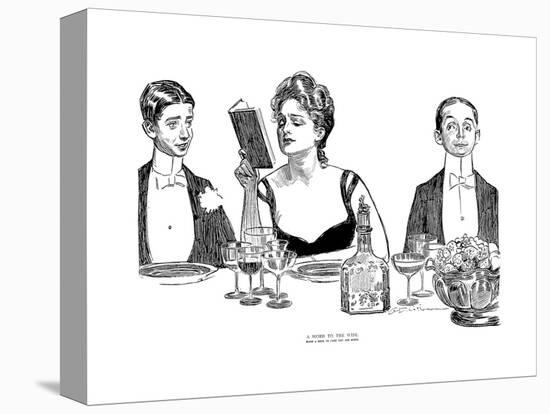 A Word to the Wise-Charles Dana Gibson-Stretched Canvas