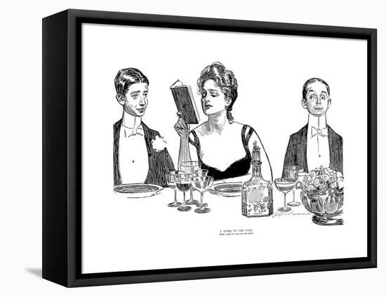 A Word to the Wise-Charles Dana Gibson-Framed Stretched Canvas