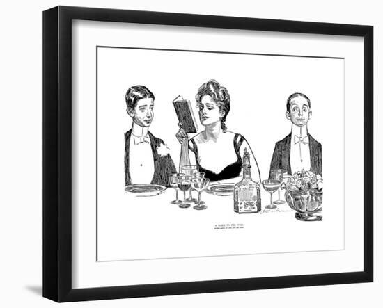 A Word to the Wise-Charles Dana Gibson-Framed Giclee Print