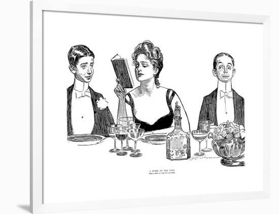 A Word to the Wise-Charles Dana Gibson-Framed Giclee Print