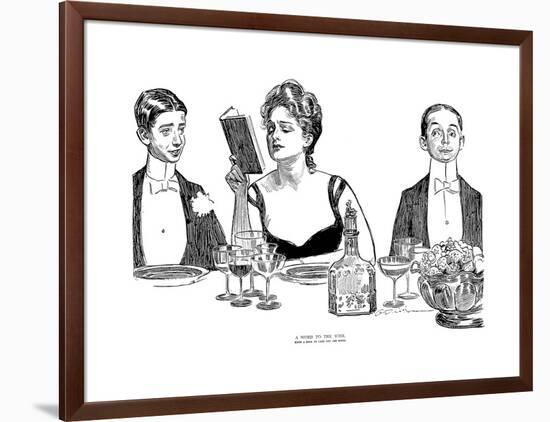 A Word to the Wise-Charles Dana Gibson-Framed Giclee Print