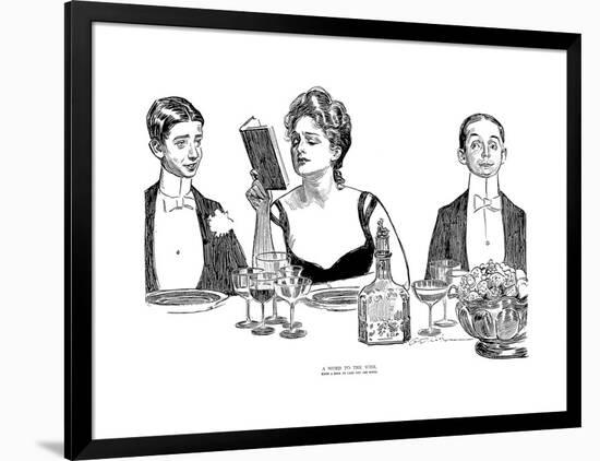 A Word to the Wise-Charles Dana Gibson-Framed Giclee Print