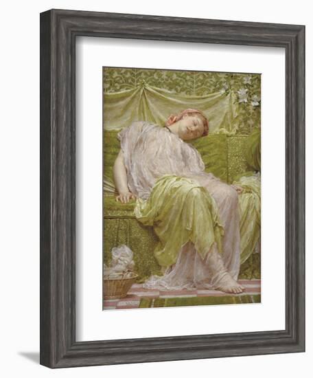 A Workbasket, 1879-Albert Joseph Moore-Framed Giclee Print