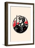 A Worker and Soldier-Chinese Government-Framed Art Print