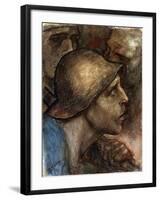 A Worker's Head, 19th or Early 20th Century-Constantin Emile Meunier-Framed Giclee Print