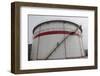 A Worker Walks Down Stairs of an Oil Tank at a Refinery in Wuhan, Hubei Province-Darley Shen-Framed Photographic Print