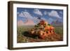 A World War Ii American Sherman Tank Out of Context and Time-null-Framed Art Print