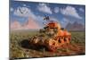 A World War Ii American Sherman Tank Out of Context and Time-null-Mounted Art Print