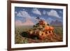 A World War Ii American Sherman Tank Out of Context and Time-null-Framed Art Print