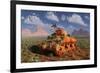 A World War Ii American Sherman Tank Out of Context and Time-null-Framed Art Print