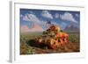 A World War Ii American Sherman Tank Out of Context and Time-null-Framed Art Print