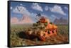 A World War Ii American Sherman Tank Out of Context and Time-null-Framed Stretched Canvas