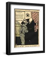 A Worthy Man Ushers a Young Woman into His Office-Félix Vallotton-Framed Giclee Print