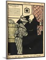 A Worthy Man Ushers a Young Woman into His Office-Félix Vallotton-Mounted Giclee Print