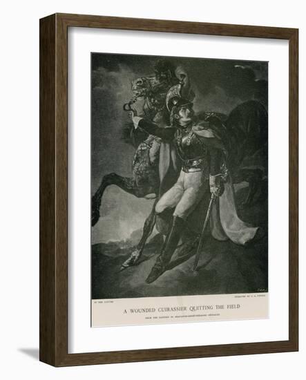 A Wounded Cuirassier Quitting the Field-Théodore Géricault-Framed Giclee Print