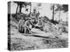 A Wounded German Soldier at a Dressing Station, World War I, 1915-null-Stretched Canvas