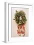 A Wreath of Fir Branches, Decorated with Christmas Balls and Dry Orange Slices, and an Advent Calen-Elena Nikonova-Framed Photographic Print