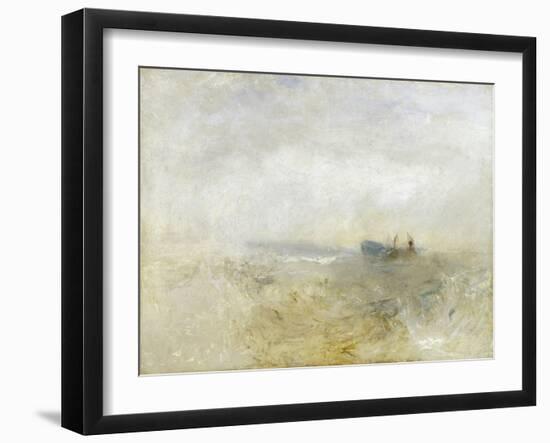 A Wreck, with Fishing Boats-J. M. W. Turner-Framed Giclee Print