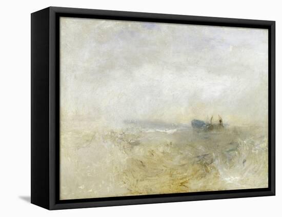 A Wreck, with Fishing Boats-J. M. W. Turner-Framed Stretched Canvas