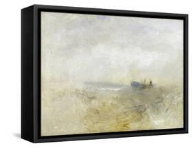 A Wreck, with Fishing Boats-J. M. W. Turner-Framed Stretched Canvas