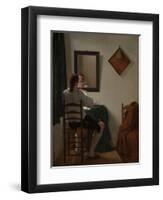 A Writer Trimming his Pen, 1784-Jan the Younger Ekels-Framed Giclee Print