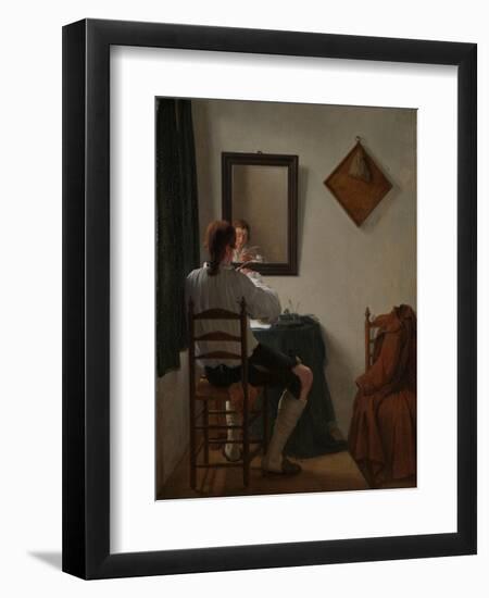 A Writer Trimming his Pen, 1784-Jan the Younger Ekels-Framed Giclee Print