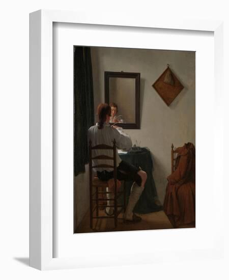 A Writer Trimming his Pen, 1784-Jan the Younger Ekels-Framed Giclee Print