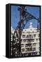 A Wrought Iron Lamp Frames La Pedrera (Casa Mila)-James Emmerson-Framed Stretched Canvas
