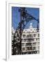 A Wrought Iron Lamp Frames La Pedrera (Casa Mila)-James Emmerson-Framed Photographic Print