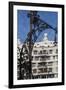 A Wrought Iron Lamp Frames La Pedrera (Casa Mila)-James Emmerson-Framed Photographic Print