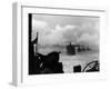 A WW2 Convoy of Steam Supply Ships Sailing Along the English Coast, 1942-null-Framed Premium Photographic Print