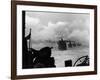 A WW2 Convoy of Steam Supply Ships Sailing Along the English Coast, 1942-null-Framed Photographic Print