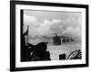 A WW2 Convoy of Steam Supply Ships Sailing Along the English Coast, 1942-null-Framed Photographic Print