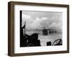 A WW2 Convoy of Steam Supply Ships Sailing Along the English Coast, 1942-null-Framed Photographic Print