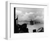 A WW2 Convoy of Steam Supply Ships Sailing Along the English Coast, 1942-null-Framed Photographic Print