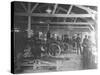 A WWI Motorcycle Repair Shop-English Photographer-Stretched Canvas