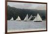A Yacht Race on Windermere, Ferry Hotel Behind-null-Framed Photographic Print