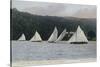 A Yacht Race on Windermere, Ferry Hotel Behind-null-Stretched Canvas